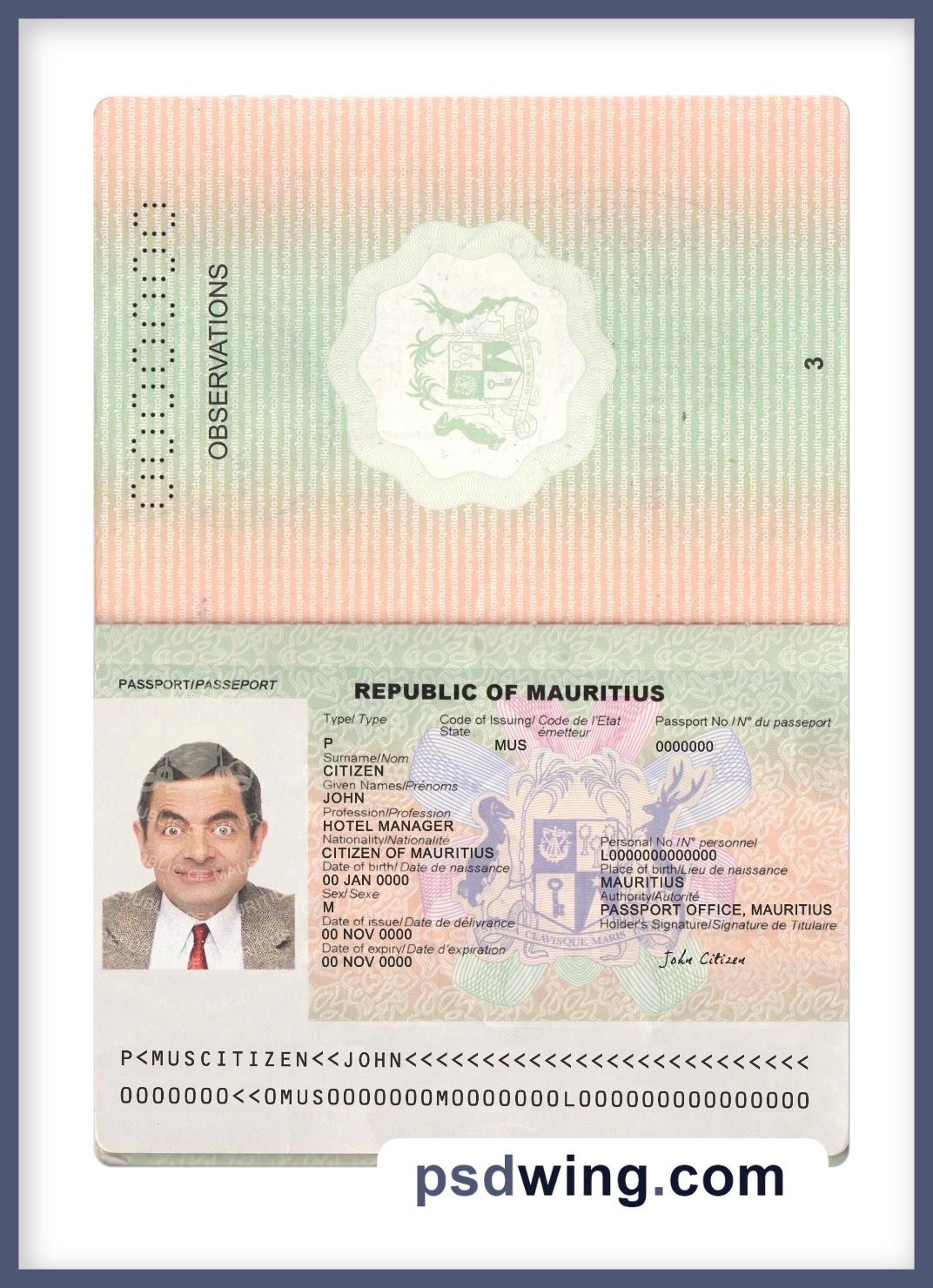 Mauritius Passport 2017-Present